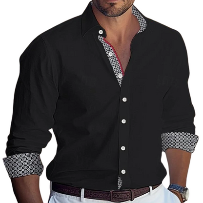 Long Sleeve Button-Down Men’s Wrinkle-Resistant Formal Shirt