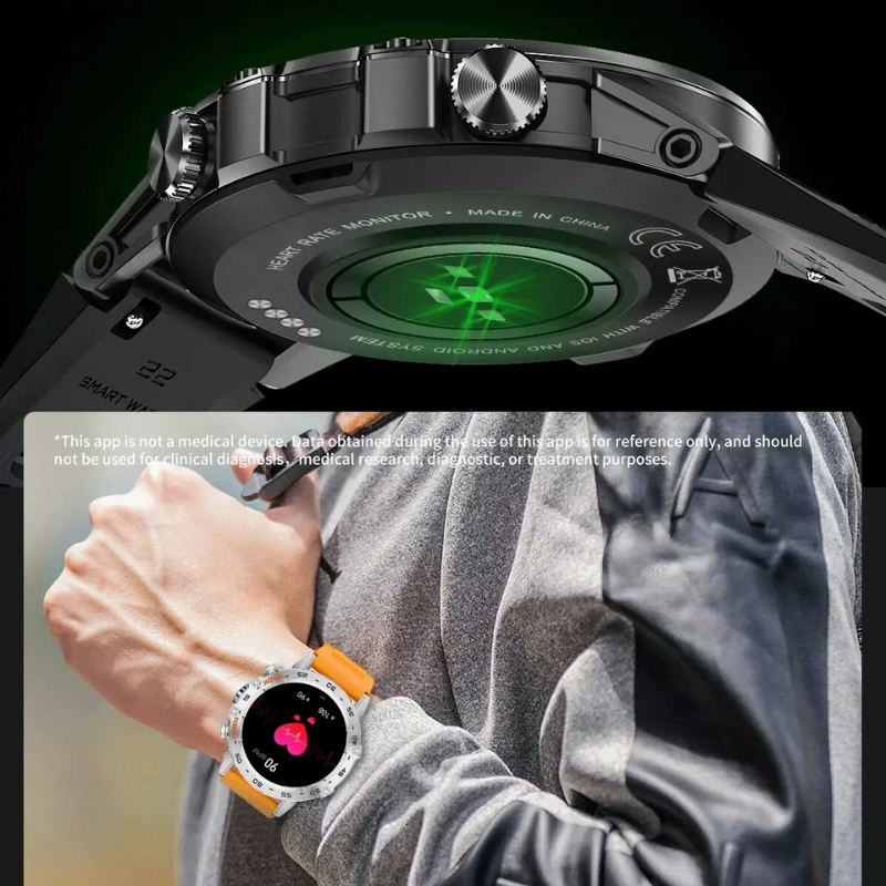 LIGE 1.39" Bluetooth Smartwatch Men Sport Fitness Heart Monitor