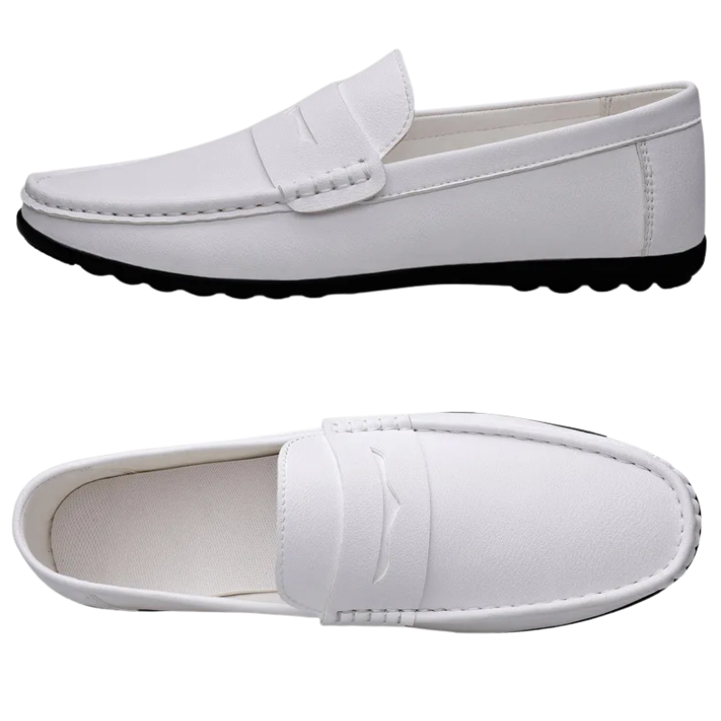 Trendy Casual Flat Men’s Summer Leather Driving Loafers