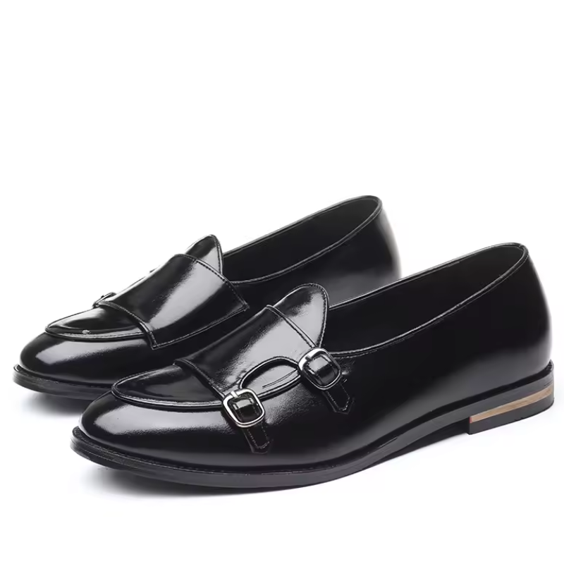 Autumn Leisure Pointed Slip-On Leather Shoes for formal attire