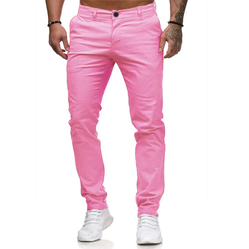 Casual All-Match Pencil Trousers Men’s Slim Solid Pants
