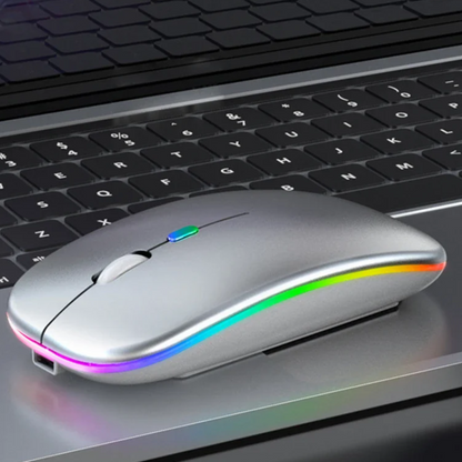Ultra-Thin Silent Wireless Mouse 2.4G USB Rechargeable for Laptop
