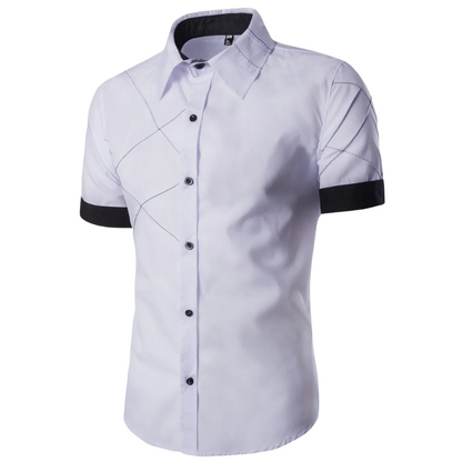 Casual Business Formal Men’s Cotton Short Sleeve Shirt