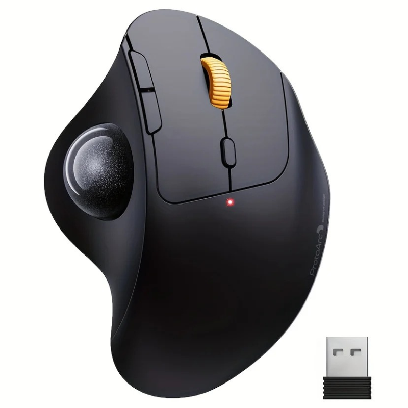 Ergonomic, Rechargeable, Multi-OS ProtoArc EM04 BT Trackball Mouse