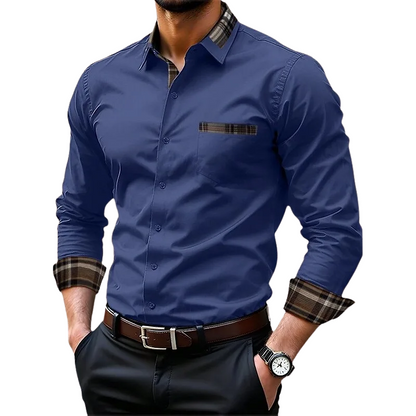 Men's Stylish Long Sleeve Wrinkle-Free Comfort Formal Shirt