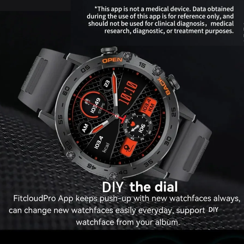 LIGE 1.39" Bluetooth Smartwatch Men Sport Fitness Heart Monitor