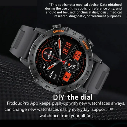 LIGE 1.39" Bluetooth Smartwatch Men Sport Fitness Heart Monitor