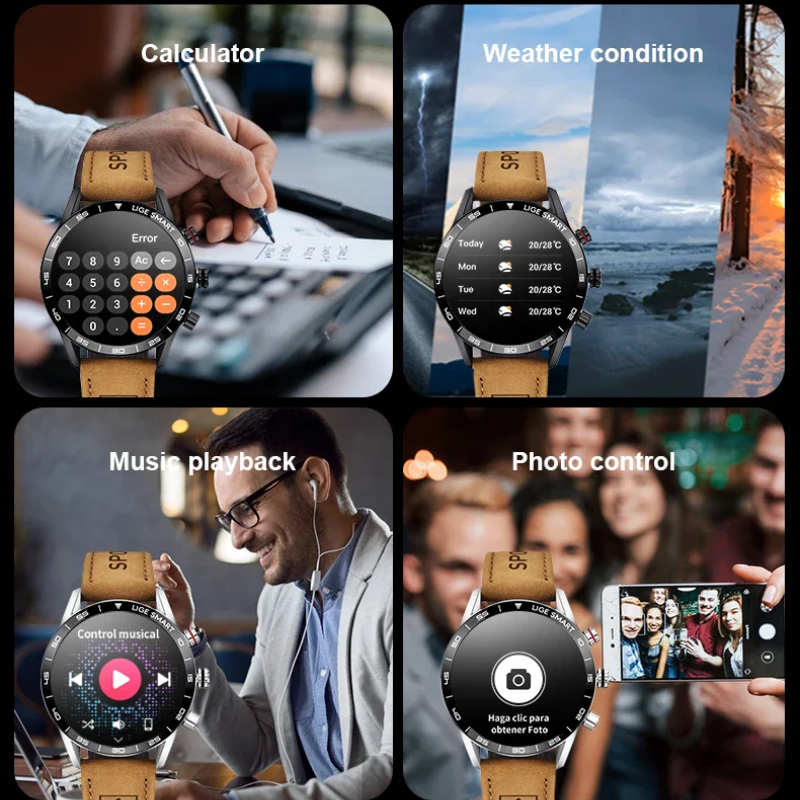 GPS, HR, Calls, Waterproof Rugged Military AMOLED Smartwatch