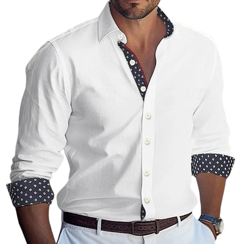 Long Sleeve Button-Down Men’s Wrinkle-Resistant Formal Shirt