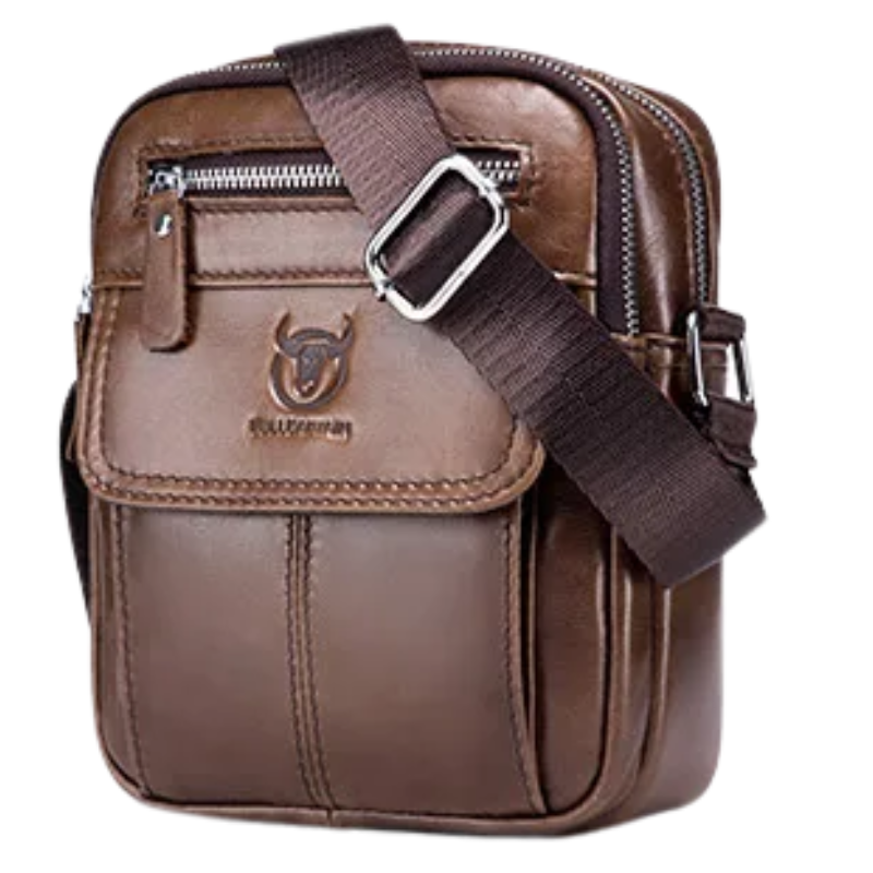 Korean Style Genuine Leather Men's Crossbody Messenger Bag