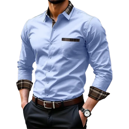 Men's Stylish Long Sleeve Wrinkle-Free Comfort Formal Shirt