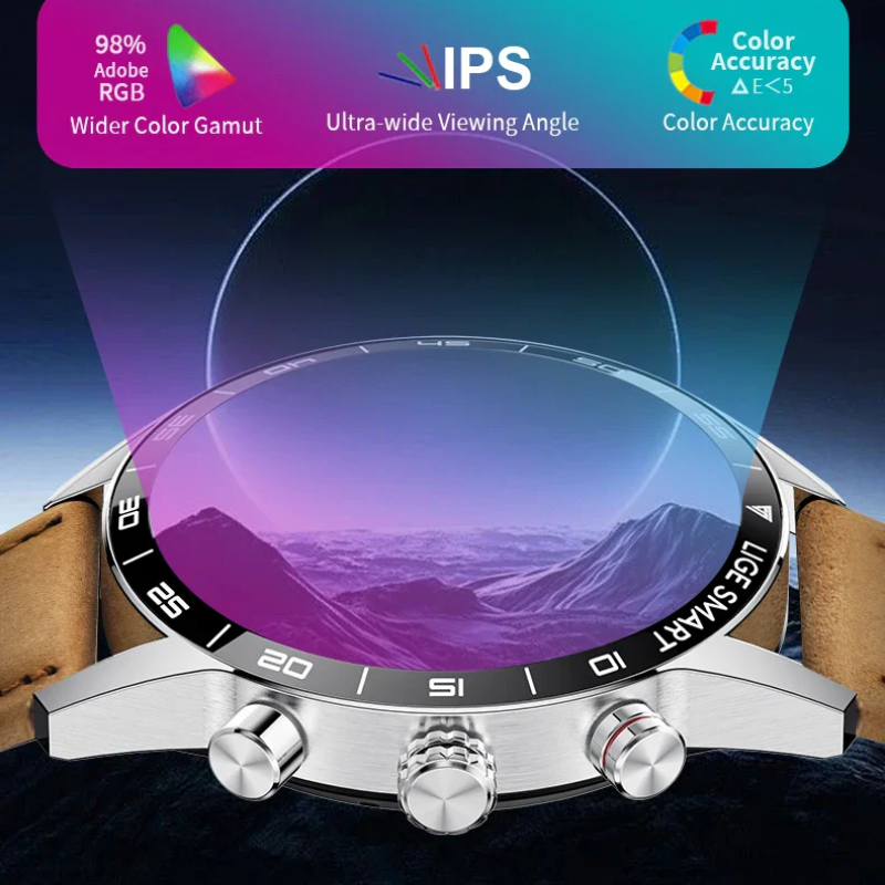 GPS, HR, Calls, Waterproof Rugged Military AMOLED Smartwatch