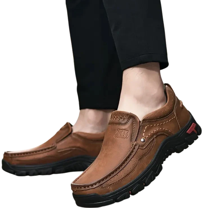 Casual Non-Slip Handmade Leather Slip-On Loafers Shoes for Men