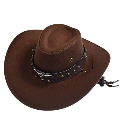 Vintage Artificial Suede Western Cowboy Jazz Hat