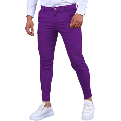 Casual All-Match Pencil Trousers Men’s Slim Solid Pants