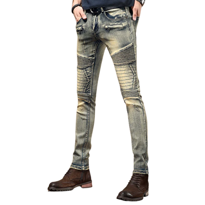 Trendy Autumn Locomotive Retro Do the Old Cowboy Pants