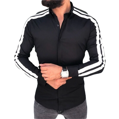 Designer Stand Collar Streetwear Men’s Shirt
