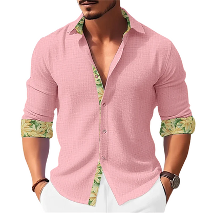 Men’s Street Style Stand Collar Designer Piece Shirt