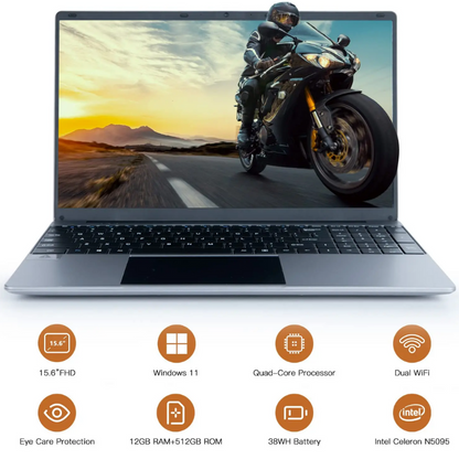 Bestski 15.6" Laptop Intel N5095 12GB RAM 512GB SSD Win11