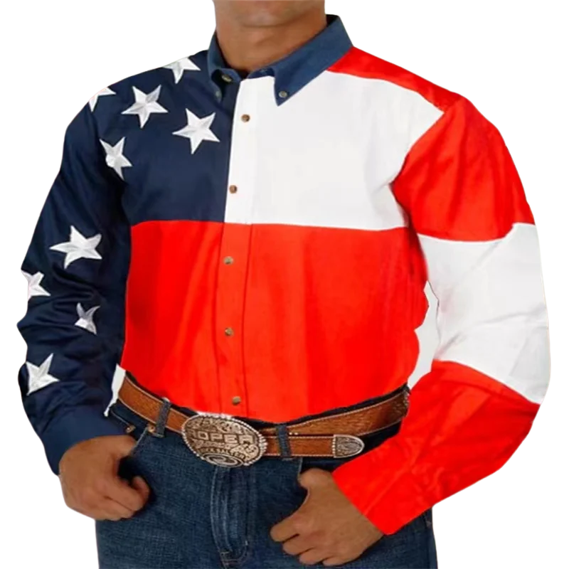 Men’s Casual Fashion Long Sleeve Design Shirt