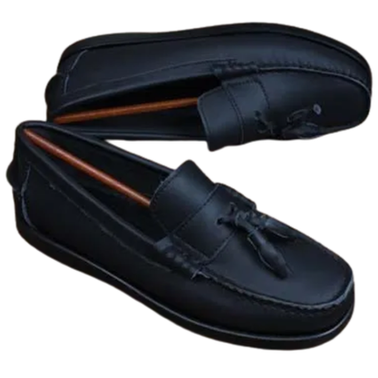 Round Toe Business Men’s Italian Soft Leather Loafers