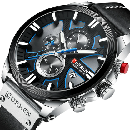 CURREN Men's Waterproof Military Quartz Watch with Date Display