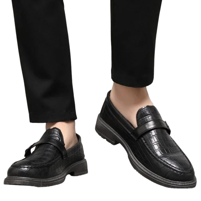 Classic, Comfortable Casual Shoes Men’s Thick-Soled Leather Loafers