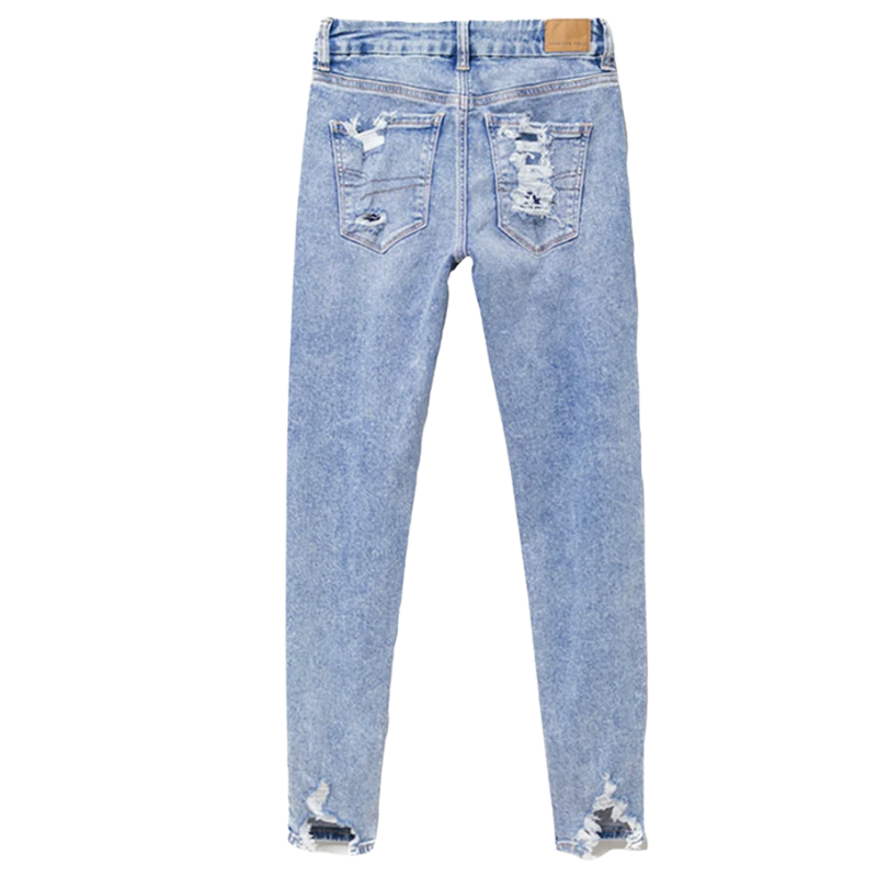 Low-Waist Slim-Fit Distressed Jeans for a Sleek Look