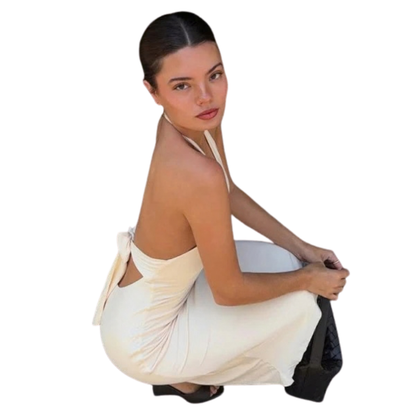 Solid-color dress
