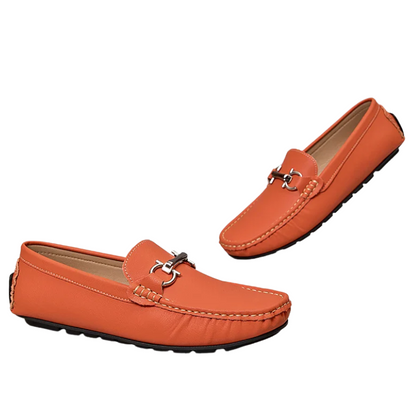 Men’s PU Leather Lightweight Non-Slip Casual Slip-On Loafers