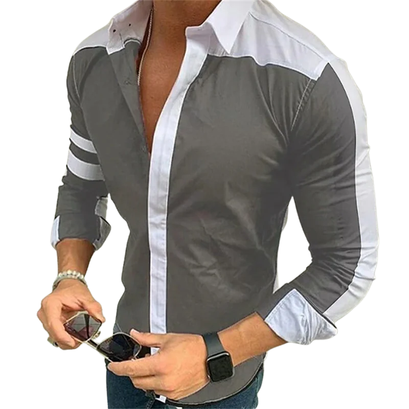 Stylish Long Sleeve  Men’s Streetwear Shirt
