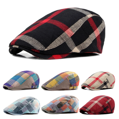 Classic England Plaid Beret Flat Cap