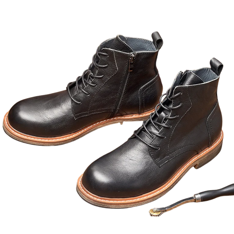 Vintage Designer Ankle Handmade Men’s Leather Boots