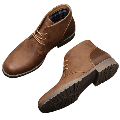 Vintage Casual Leather Ankle Retro American Men’s Desert Boots