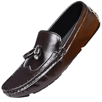 Breathable Slip-On Men’s Luxury Tassel Leather Loafers