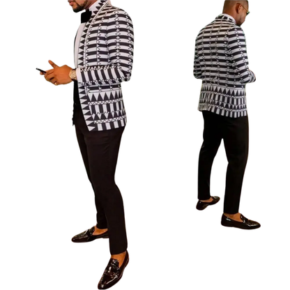 Casual Business Coat Men’s Slim Fit Notched Blazer