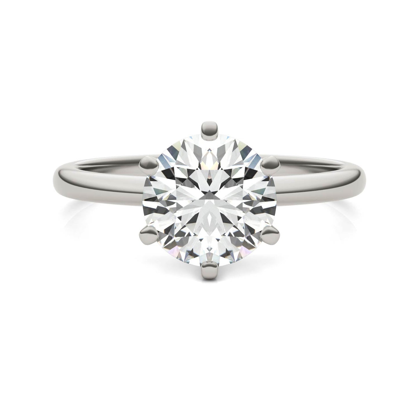 AGI Certified 3 CTW Lab Grown Diamond Solitaire Engagement Ring – G-VS Clarity, 14K White Gold