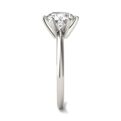 2.00 CTW AGI Certified Lab Grown Diamond Solitaire Engagement Ring – G-VS Clarity, 14K White Gold