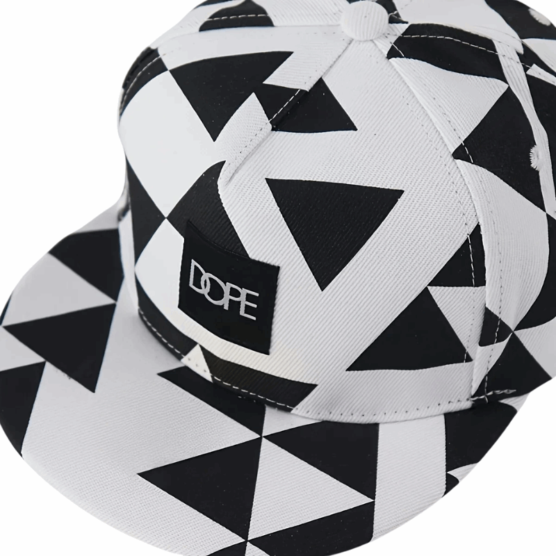 Urban Triangle Print Flat Brim Street Hat