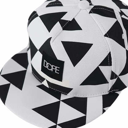 Urban Triangle Print Flat Brim Street Hat