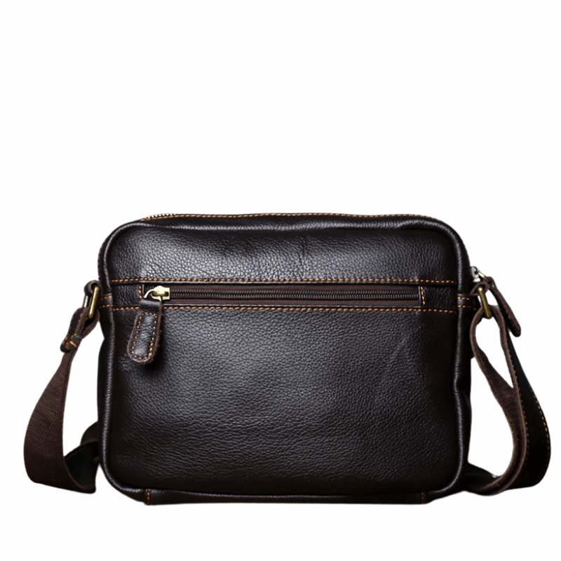 Retro Cowhide Leather Shoulder Messenger Bag for 9" iPad
