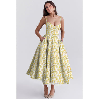 French Style Mesh Princess Dress with Flared Hem
