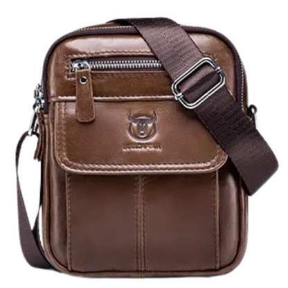 Korean Style Genuine Leather Men's Crossbody Messenger Bag