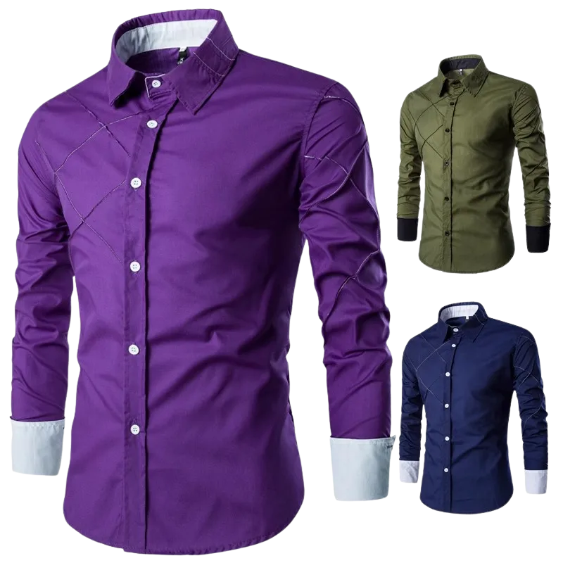 Classic Casual & Formal Style Men’s Cotton Long Sleeve Shirt