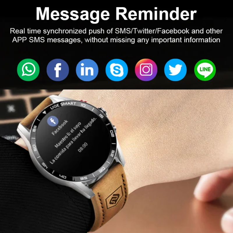 GPS, HR, Calls, Waterproof Rugged Military AMOLED Smartwatch