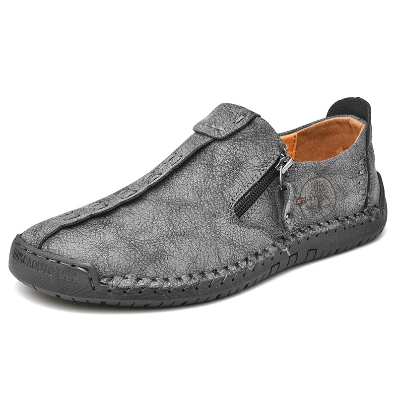 Casual Slip-On Breathable Flats Handmade Men’s Leather Loafers
