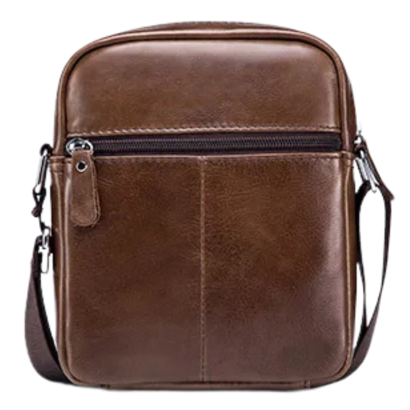 Korean Style Genuine Leather Men's Crossbody Messenger Bag