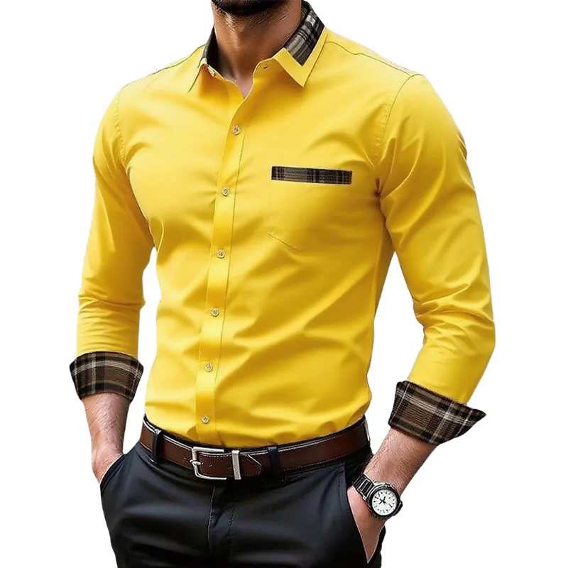 Men's Stylish Long Sleeve Wrinkle-Free Comfort Formal Shirt