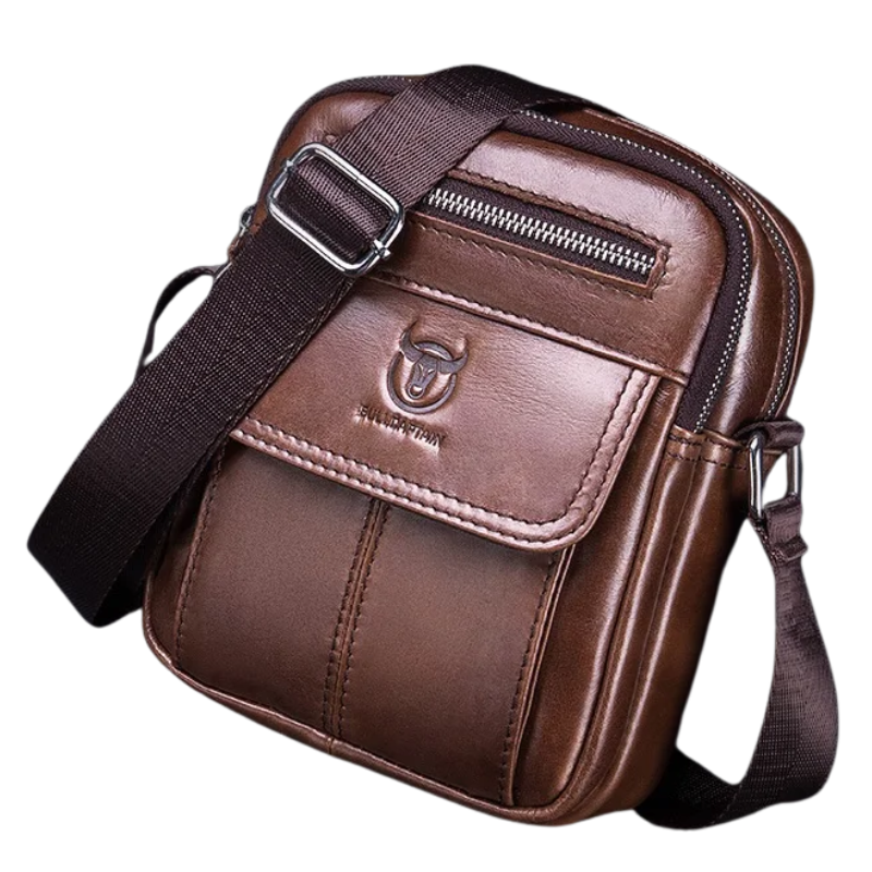 Korean Style Genuine Leather Men's Crossbody Messenger Bag