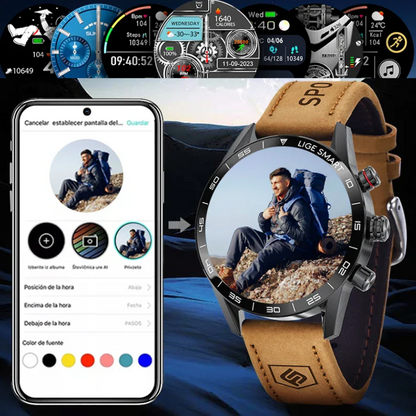 GPS, HR, Calls, Waterproof Rugged Military AMOLED Smartwatch